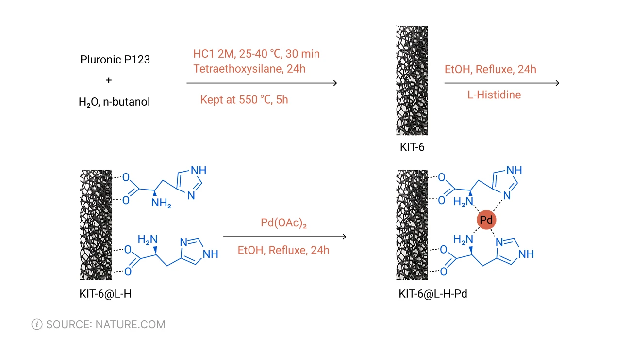New heterogeneous catalyst palladium nanoparticles