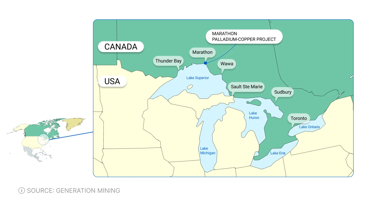 Location of the Marathon project