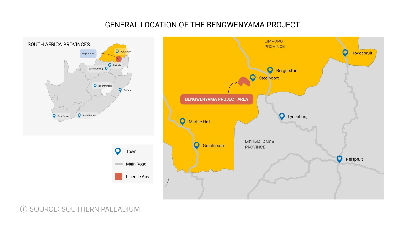 General location of the bengwenyama project
